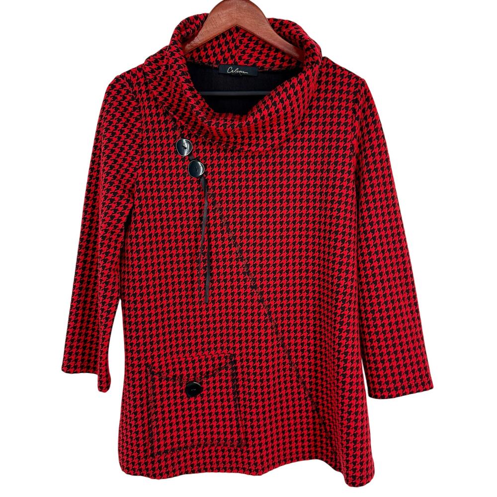 Calessa Medium Red Wearable Art Christmas Blouse … - image 1